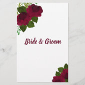 あなたのバッグシャワーゲームカード赤い花に何がある チラシ (裏面)