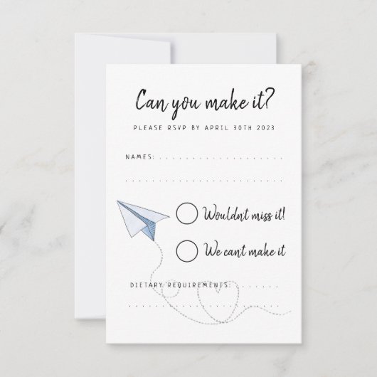 あなたのバッグ結婚式RSVP応答カードをパック 出欠カード (正面)