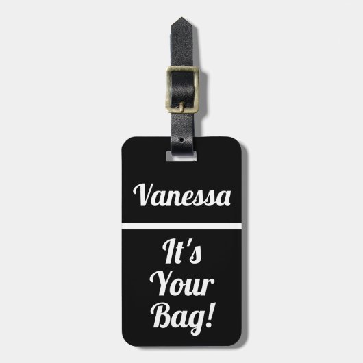 あなたのバッグ |旅人おもしろいの荷物タグ ラゲッジタグ (正面縦)