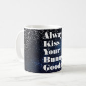 あなたのバニーのGoodnightタイポグラフィに常に接吻して下さい コーヒーマグカップ (正面左)