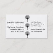 あなたのバランスおよび調和で、制御して下さい 名刺 (裏面)