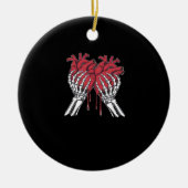 あなたのバレンタインになりたい骨 - バレンタインデーのユーモア セラミックオーナメント (正面)