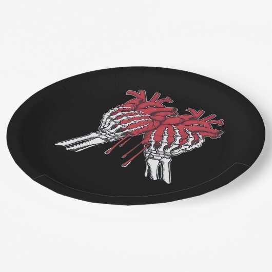 あなたのバレンタインになりたい骨 - バレンタインデーのユーモア ペーパープレート (アングル)