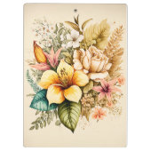 あなたのバレンタインのための黄色い花束の花束 クリップボード (裏面)