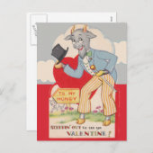 あなたのバレンタインを見にステップアウトヴィンテージ シーズンポストカード (正面/裏面)