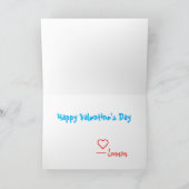 あなたのバレンタインカードに愛嬌を振るう シーズンカード (内部)