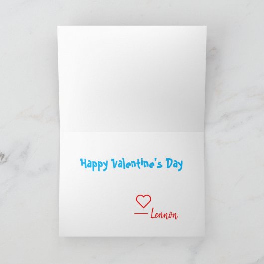 あなたのバレンタインカードに愛嬌を振るう シーズンカード (内部)