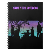 あなたのバンドをパーソナライズな音楽ノートと挙げて下さい ノートブック (正面)