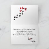 あなたのパグ犬からの幸せな母の日 カード (内部)