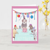 あなたのパックを持つ幸せな誕生日パーティー カード (黄色い花)