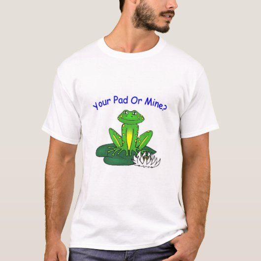 あなたのパッドか私のもの - メンズ ホワイト Tシャツ (正面)