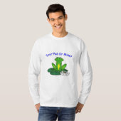 あなたのパッドか私の - メンズ ホワイト ロングスリーブ Tシャツ (正面フル)