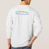 あなたのパッドか私の - メンズ ホワイト ロングスリーブ Tシャツ (裏面)