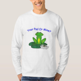 あなたのパッドか私の - メンズ ホワイト ロングスリーブ Tシャツ