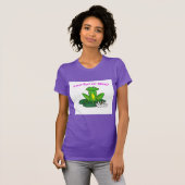 あなたのパッドか私の? 女性用パープル Tシャツ (正面フル)