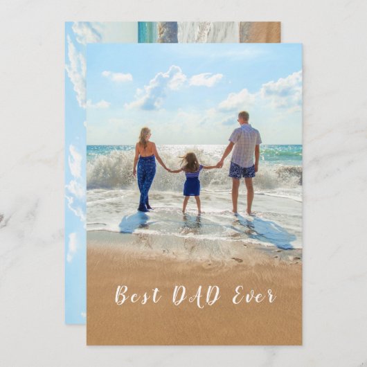 あなたのパパ写真の父のデイカード – 最高のパパは常に (正面/裏面)