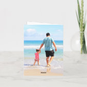 あなたのパパ写真の父の日のカードとのカスタム文字 招待状 (裏面)