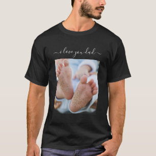 あなたのパパ写真Tシャツ文字- I Love Youパパ Tシャツ