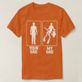 あなたのパパ私のパパダイビングスピアフィッシャスピアダイバースピア Tシャツ (デザイン正面)