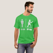 あなたのパパ 私のパパ ギター 楽しい ロック ミュージック プレーヤー ギ Tシャツ (正面フル)