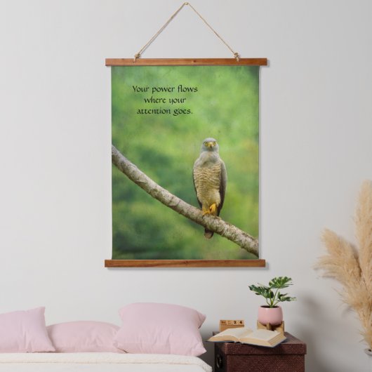 あなたのパワーは木製のトップウォールタペストリーを流れる 吊り下げ型タペストリー (寝室)