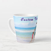 あなたのパーソナライズされたパパフォトラテマグカップカスタム文字 カフェラテマグ (左アングル)