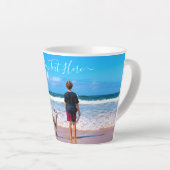 あなたのパーソナライズされたペット写真ラテマグカップカスタム文字 カフェラテマグ (右アングル)