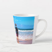 あなたのパーソナライズされたペット写真ラテマグカップカスタム文字 カフェラテマグ (右)