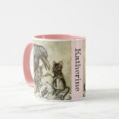 あなたのパーソナライズされた名前ヴィンテージクロウネズミラッカム マグカップ (正面左)