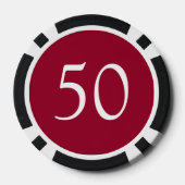 あなたのパーソナライズされた数と色のトランプのポーカーチップ ポーカーチップ (裏面)