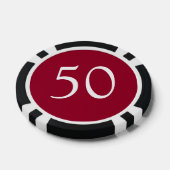 あなたのパーソナライズされた数と色のトランプのポーカーチップ ポーカーチップ (シングル)