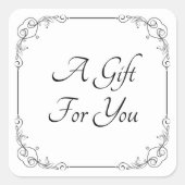 あなたのパーソナライズされた文字ハートシールのためのギフト スクエアシール (正面)