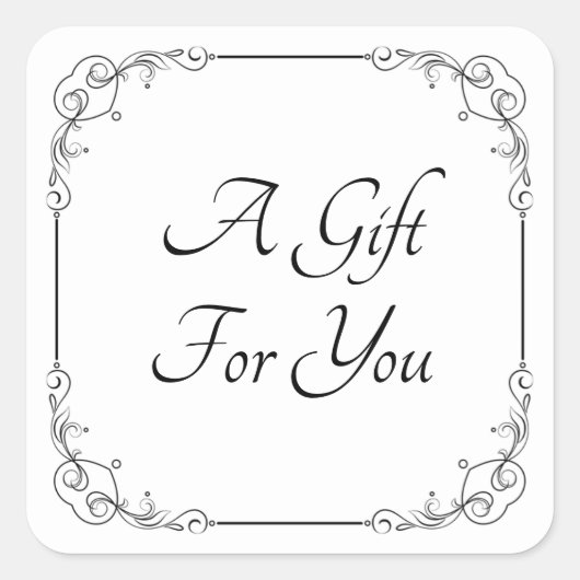 あなたのパーソナライズされた文字ハートシールのためのギフト スクエアシール (正面)