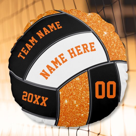 あなたのパーソナライズされた色のシニアのバレーボールのギフト ラウンドクッション