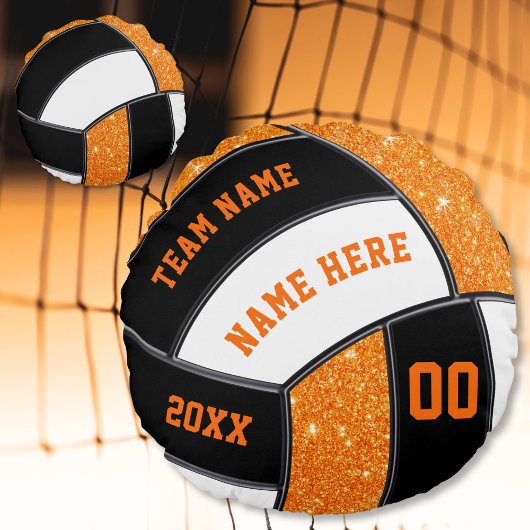 あなたのパーソナライズされた色のシニアのバレーボールのギフト ラウンドクッション