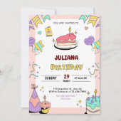 あなたのパーソナライズされた誕生日招待状先! 招待状 (正面)