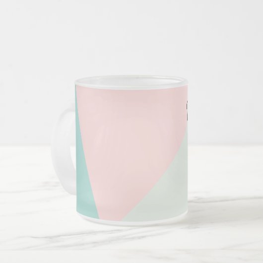 あなたのパーソナライズでカスタムなギフトを設計して下さい フロストグラスマグカップ (正面左)