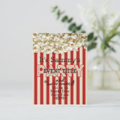 あなたのパーティの招待状12行2面カスタム線 インビテーションポストカード (スタンド正面)