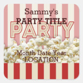あなたのパーティーのステッカーそれをパーソナライズする！ スクエアシール (正面)
