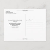 あなたのパーティーイベントは手書きスクリプトを延期した 案内ポストカード (裏面)