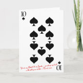 あなたのパーフェクトテン、スペードの１０のバレンタインよ カード (正面)