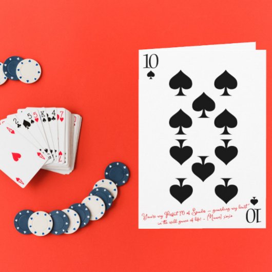 あなたのパーフェクトテン、スペードの１０のバレンタインよ カード