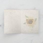 あなたのヒマワリの花束そしてテディー・ベアの考えること カード (内部)