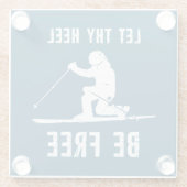 あなたのヒールを無料テレマークスキーにする ガラスコースター (裏面)