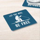 あなたのヒールを無料テレマークスキーにする スクエアペーパーコースター (アングル)