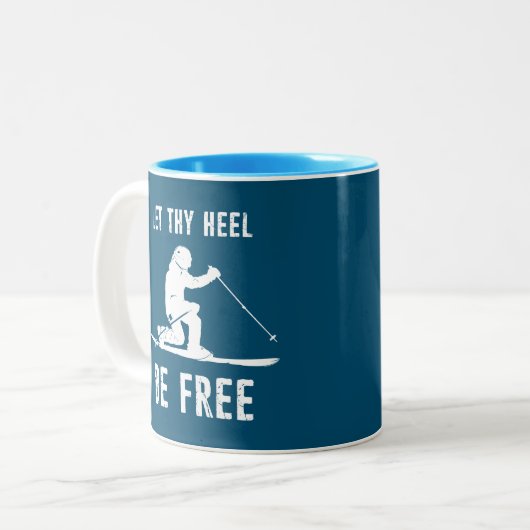 あなたのヒールを無料テレマークスキーにする ツートーンマグカップ (正面左)