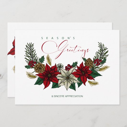 あなたのビジネスに合わせたカスタマイズされたホリデーコーポレート シーズンカード (正面/裏面)