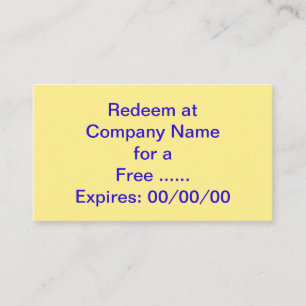 あなたのビジネスのための特別なプロモーションのクーポン 名刺