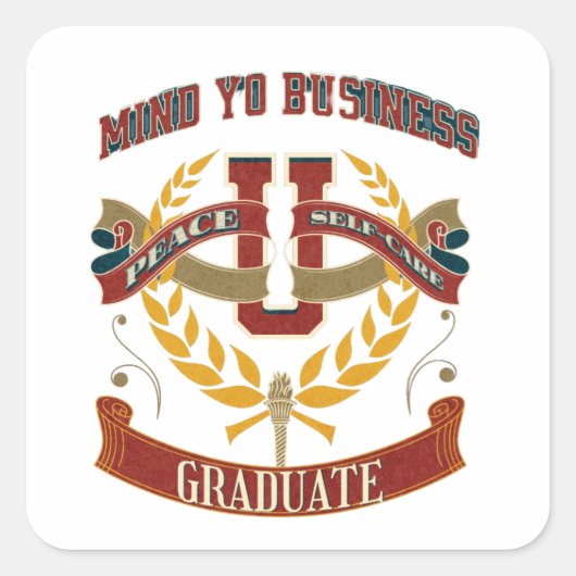 あなたのビジネスのステッカーを気に入って スクエアシール (正面)