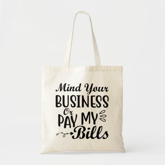 あなたのビジネスのトートバッグに注意 トートバッグ (正面)